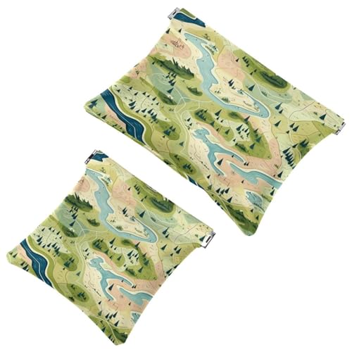 2 x Schrapnellbeutel für Geldbörse, bunte Kunstkarten-Muster, wasserdichte Make-up-Tasche, tragbare Tasche für Frauen, Geschenke, Mehrfarbig 04, A:7.1x5.8in/18x14.8cm,B:4.7x4.5in/12x11.5cm 2 x Schrapnellbeutel für Geldbörse, bunte Kunstkarten-Muster, wasserdichte Make-up-Tasche, tragbare Tasche für Frauen, Geschenke, Mehrfarbig 04, A:7.1x5.8in/18x14.8cm,B:4.7x4.5in/12x11.5cm von Generic