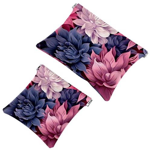 2 x Schrapnellbeutel für Geldbörse, leuchtend rote Rosen, 2047 wasserdichte Make-up-Tasche, tragbare Tasche für Damen, Geschenke, Mehrfarbig 10, A：7.1x5.8in/18x14.8cm，B:4.7x4.5in/12x11.5cm von Generic