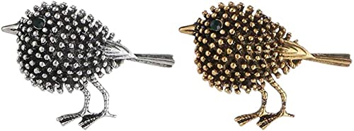 2 x Vintage-Brosche mit Rotkehlchen-Vögeln, für Damen und Herren, aus Harz, Acryl, ausgefallene Geschenke für Männer und Frauen, Andere Edelsteine von Generic