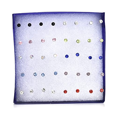 20 Paar/Satz 2 5/3/4/5/6 Mischungsfarbe Einfache Kristallohrstecker Bunte Acryl-Mode-Ohrring-Sets für Frauen Schmuck Bijoux Geschickt und professionell von Generic