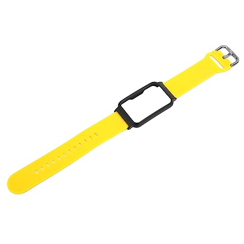 20-mm-Uhrenarmband mit Gehäuse, Wasserdichtes Weiches Silikon, Verstellbare Größe, Leicht, Kompatibel mitFree (Gelbe + Schwarze Schale) von Generic