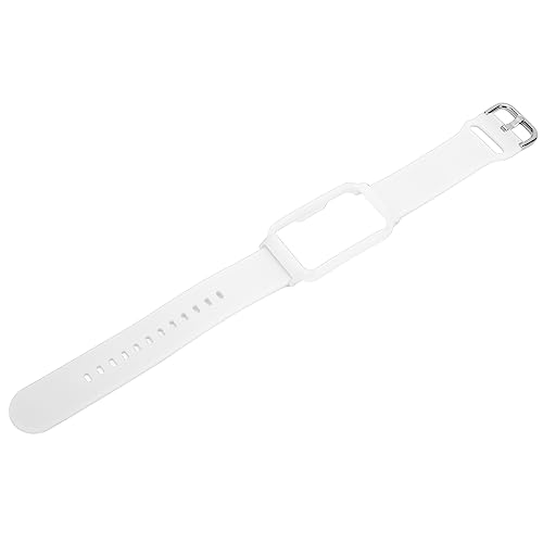 20-mm-Uhrenarmband mit Gehäuse, Wasserdichtes Weiches Silikon, Verstellbare Größe, Leicht, Kompatibel mitFree (Weiß + weiße Schale) von Generic