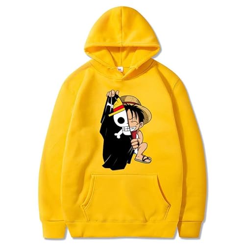 2022 Japanischer Anime One Piece Luffy Hoodies Männer Casual Fleece Pullover Sweatshirt von Generic