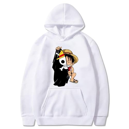 2022 Japanischer Anime One Piece Luffy Hoodies Männer Casual Fleece Pullover Sweatshirt von Generic