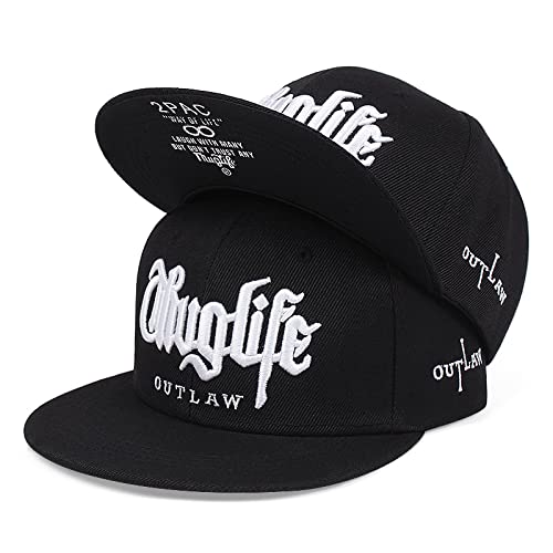 2023 Fastball Cap Thug Life Stickerei Hip Hop Baseball Cap Snapback Cap Erwachsene Outdoor Recreation Sunshine Casual Bones Direktverkauf 1 Stück von Generic