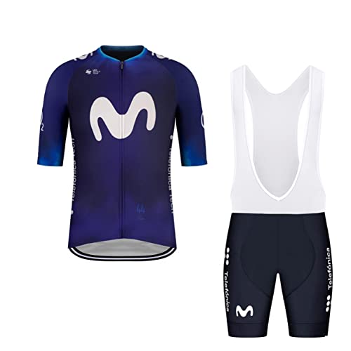 2023 Pro Team M Radtrikot Set für Herren, atmungsaktives MTB Radtrikot Trägerhose Kits GEL Paddad (L) von Generic