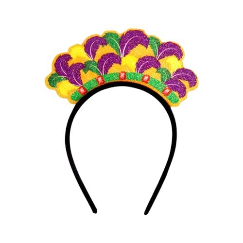 2024 Frauen Männer Mode Stirnband Karneval lustige Dressing Kopfbedeckung BrU654 (Yellow, One Size) von Generic