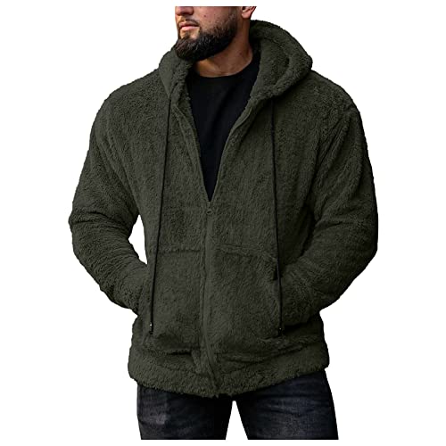 2024 Herren Leichte Softshell Jacke - Regenjacke Herren Sommerjacke Herren mit Kapuze Casual Freizeitjacke Lange Ärmel Große Größen Übergrößen Outdoor-Freizeit-Cardigan-Jacken von Generic