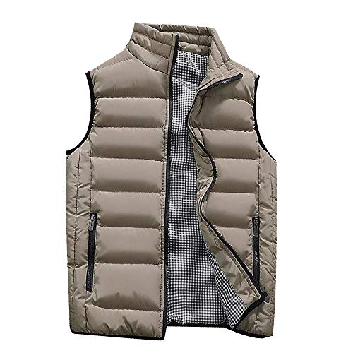 2024 Herren Steppweste Leicht Winterweste Outdoor Dicke Freizeit Gilet Ärmellos Jacke Sport Weste Weste Herren Steppweste Winter Freizeit Wärme Ärmellose Sportweste Outdoor Stehkragen Winterweste von Generic