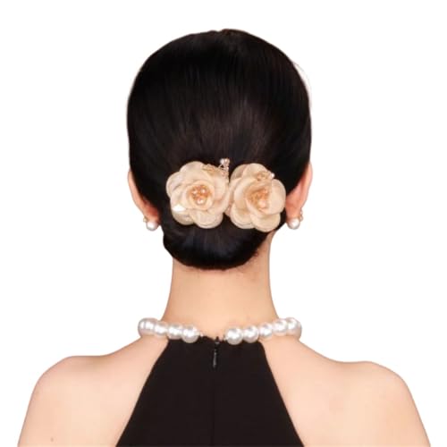 2024 Neuer Duttmacher mit Blumen-Haarspange, elegante Lockenwickler im Ins-Stil. Geflochtene Haarspangen für Damen, Haarspangen für lockige Dutts (Style H) von Generic