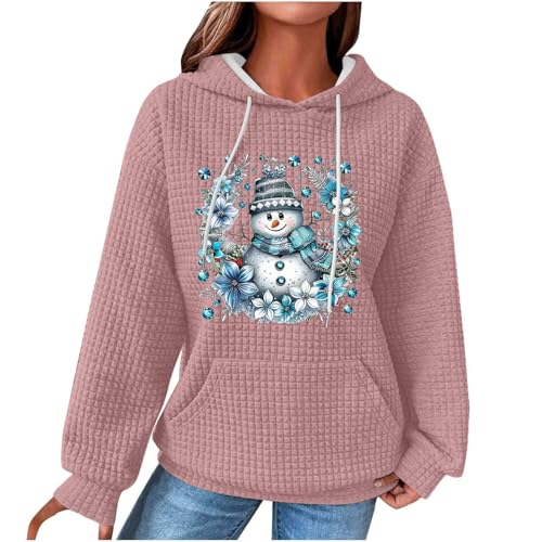 2024 Winter Pullover Für Damen Locker Streetwear Warm Oberteile Langarm Stilvoller Sweatshirt Verdickt Lässige Blusen Mode Frauen Kapuzenpullover Feamle Entzückendes Jumpers Tunika von Generic