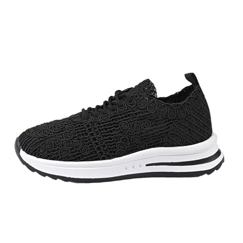 2025 Schuhe Damen Herren Sportschuhe elastische orthopädische Leichtgewichts Atmungsaktiv Tragbar Casual Flacheschuh Low Plateau Walkingschuhe Mode Sport von Generic