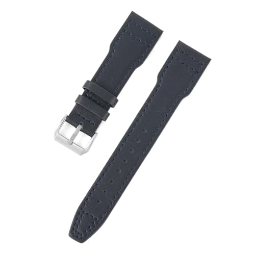 20mm 21mm 22mm Leder Uhrenarmband Herren und Damen Armband Ersatzgürtel(Blue,20mm) von Generic