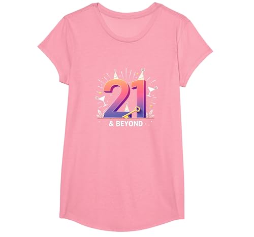 21 & Beyond: Festliches Geburtstagsgeschenk T-Shirt, Girls, Rosa, XS 21 & Beyond: Festliches Geburtstagsgeschenk T-Shirt, Girls, Rosa, XS von Generic
