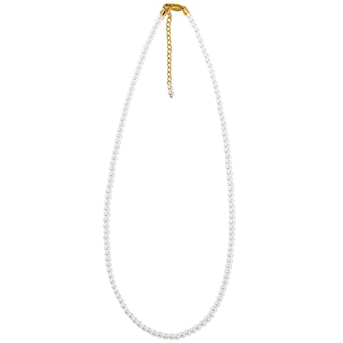22 Karat vergoldete Perlenkette für Damen, 40 cm mit 5 cm Verlängerung, perfektes Schmuckgeschenk von Generic