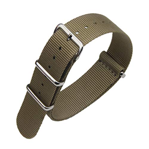 22 mm militärisches Uhrenarmband, beige, Nylon-Armband, 22 mm, Nylon-Uhrenarmband, 22 mm Uhrenarmband, Schnellverschluss von Generic