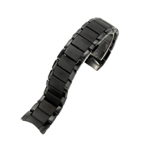 22 mm schwarz glänzende Keramik-Uhrenarmbänder Herren-Business-Uhrenarmband(Matte) von Generic