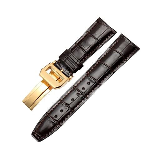22mm Cowide Watch Gurt Klappstuckle Leder -Uhrband geeignet für die Herren -Accessorie der IWC Portugieser -Serie von Generic