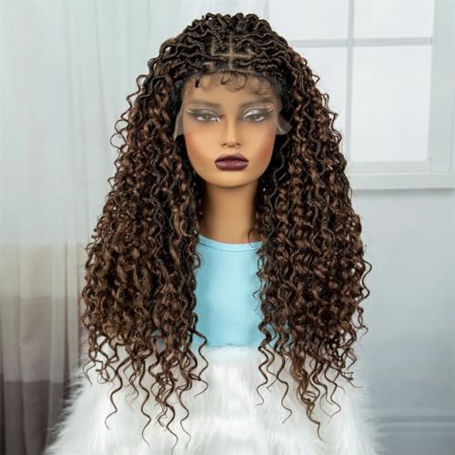 26 Zoll Geflochtene Damenperücke Synthetische Spitze Quadratische Front Knotenlose Box-Braid-Perücke Mit Vorgezupftem Babyhaar 26 Zoll Geflochtene Damenperücke Synthetische Spitze Quadratische Front Knotenlose Box-Braid-Perücke Mit Vorgezupftem Babyhaar von Generic