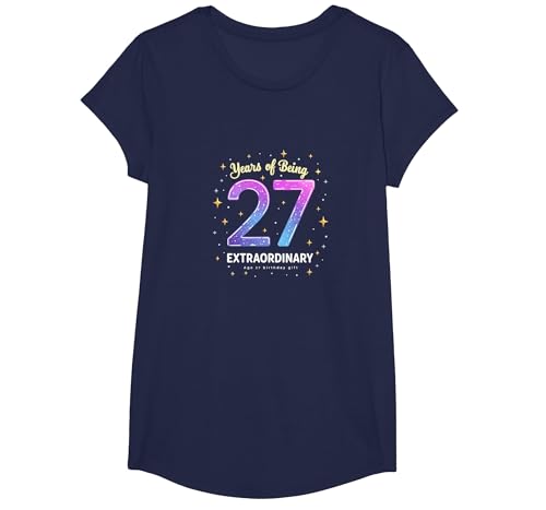 27 Jahre als außergewöhnliches Geburtstagsgeschenk T-Shirt, Girls, Marineblau, XS 27 Jahre als außergewöhnliches Geburtstagsgeschenk T-Shirt, Girls, Marineblau, XS von Generic