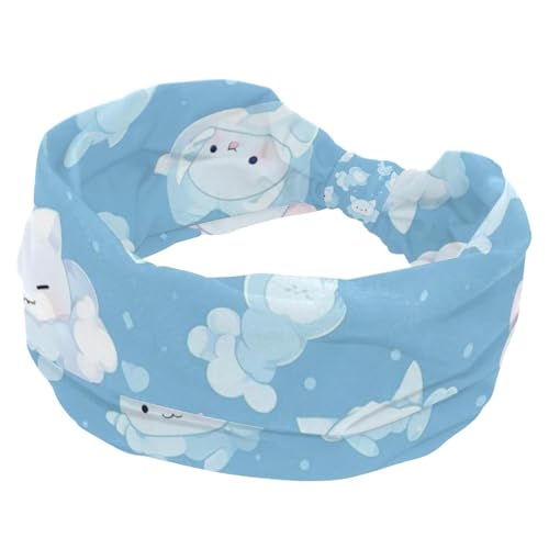 278 Stirnbänder für Damen, rutschfest, elastisch, Sport-Haarbänder für Damen, weiches Stoff-Stirnband für Workout, Yoga, modisches Haarzubehör, niedliches Cartoon-Kätzchen, 1 Stück von Generic