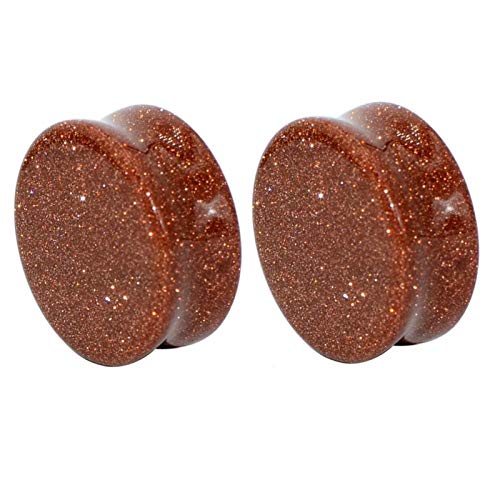 2PCS/Stein Ohrringe Frauen Männer Ohr Tunnel Piercing Expander Ohr Keil Stecker von Generic