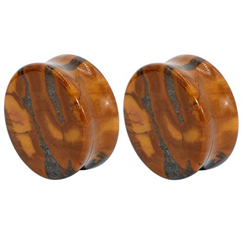 2PCS/Stein Ohrringe Frauen Männer Ohr Tunnel Piercing Expander Ohr Keil Stecker von Generic