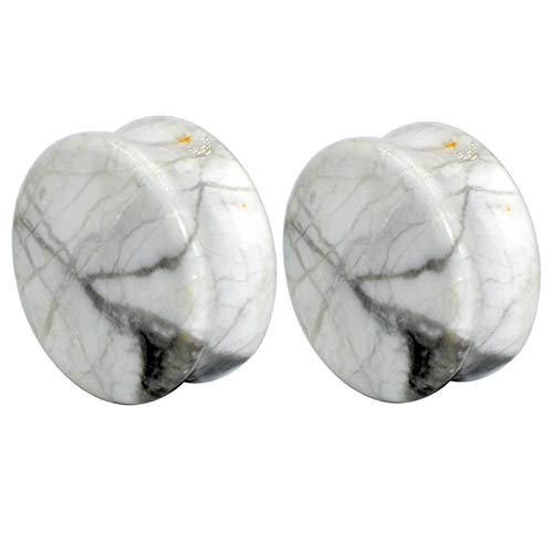 2PCS/Stein Ohrringe Frauen Männer Ohr Tunnel Piercing Expander Ohr Keil Stecker von Generic