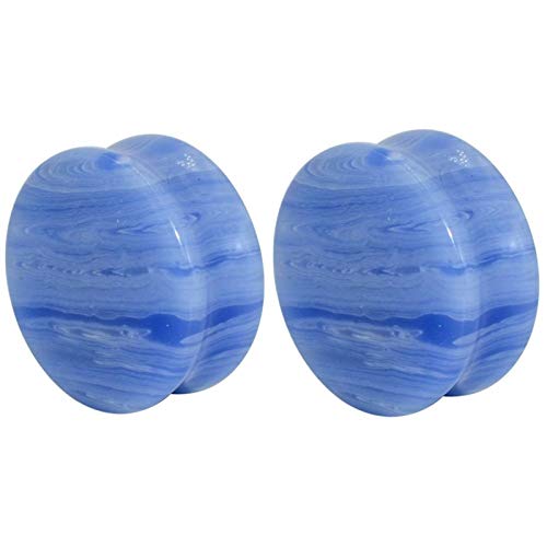 2PCS/Stein Ohrringe Frauen Männer Ohr Tunnel Piercing Expander Ohr Keil Stecker von Generic