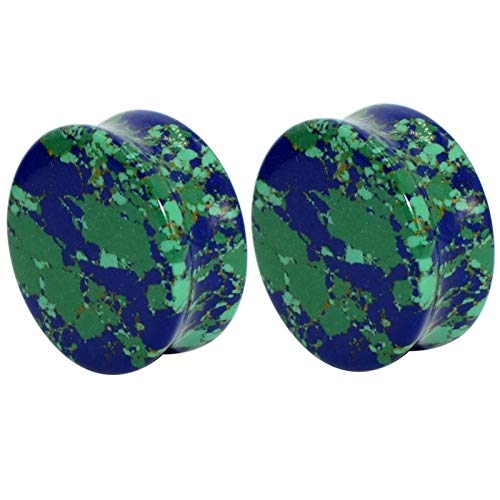 2PCS/Stein Ohrringe Frauen Männer Ohr Tunnel Piercing Expander Ohr Keil Stecker von Generic