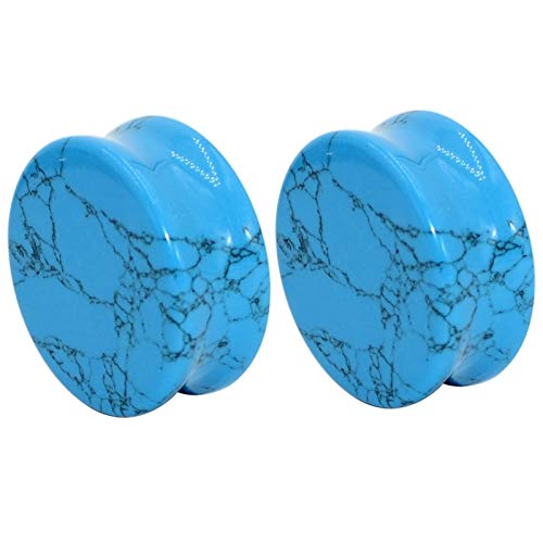 2PCS/Stein Ohrringe Frauen Männer Ohr Tunnel Piercing Expander Ohr Keil Stecker von Generic