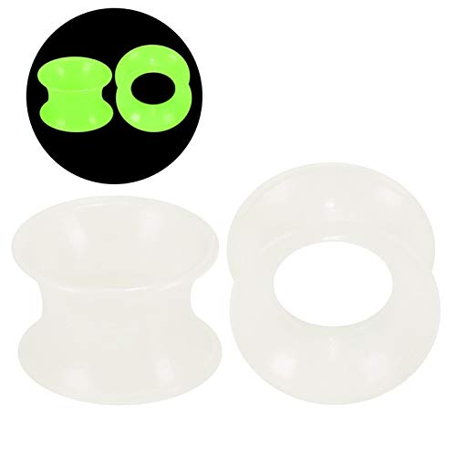 2Pcs Silikon Tunnel Ohr Piercings Earlets Geschraubt Expander Ohr Messgeräte Stecker von Generic
