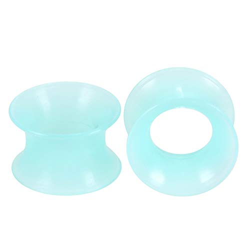 2Pcs Silikon Tunnel Ohr Piercings Earlets Geschraubt Expander Ohr Messgeräte Stecker von Generic