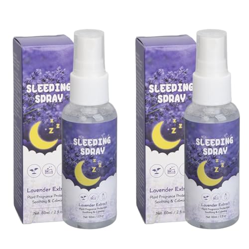 2er-Pack 60 Ml Lavendel-Aromatherapie-Nebelspray-Set Für Beruhigenden Schlaf, Angstlinderung Und Schlaflosigkeitshilfe Mit Reinen ätherischen Ölen 2er-Pack 60 Ml Lavendel-Aromatherapie-Nebelspray-Set Für Beruhigenden Schlaf, Angstlinderung Und Schlaflosigkeitshilfe Mit Reinen ätherischen Ölen von Generic