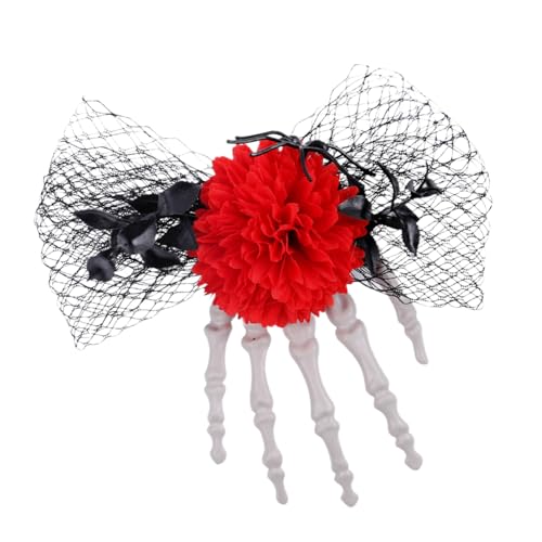 2pcs Skelett Handhaar Clip - Polyester Haarklauenclip | Halloween Haarnadel Mit Design | Gothic Claw Barrettes | Festliche Accessoires Für Frauen, Mädchen Und Maskerade von Generic