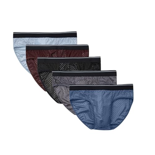 3-5er Pack Slip Herren Unterhosen Männer Stretch Unterwäsche Bequeme Herren-Slips Basic Herrenslip mit Elastischem Bund Herrenunterwäsche Soft Herrenunterhosen Prime 04 Mehrfarbig 4XL von Generic