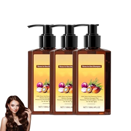 3-In-1 Nourishing Conditioning Shampoo, Rosemary Onion Shampoos And Conditioner, Plump Hydrating Shampoo Repairs, Nourishing And Moisturizing, Strengthens Roots & Adds Shine For Man Woman (3pcs) von Generic