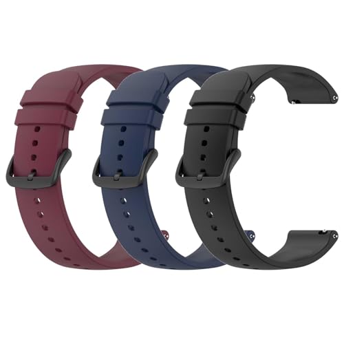 3 Stück Sport Armbänder Kompatibel mit Poounur Y6 Armband für WeurGhy Y6 Armband für VKROBAG T50S, 22mm Silikon Uhrenarmband Replacement Wechselarmband Ersatzarmband von Generic