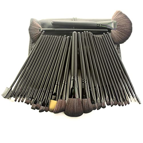 32-teiliges Make-up-Pinsel-Set für Damen, Make-up-Pinsel, Lidschattenpinsel, Lippenpinsel, multifunktionales Make-up-Pinsel-Set (schwarz) von Generic