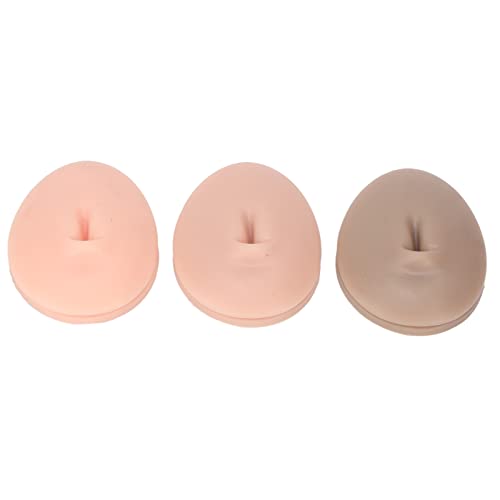 3PCS 3D Silikon Knopf Bauch Modell Display Bauch Piercing Praxis Modell für Akupunktur Unterricht von Generic