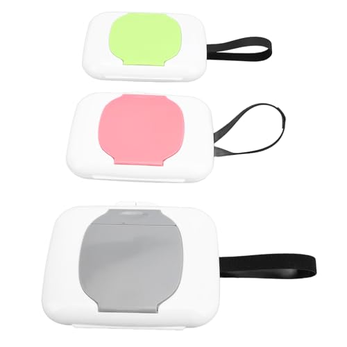 3PCS Kinder Spender WIPES Verwendet Wiederverwendbare Tragbare Taschentücher Tragbare mit Befestigungselementen, für Kinderwagen, Taschen, Auto von Generic