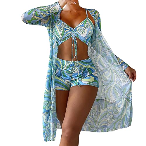 3PCS Tankini Damen Bauchweg Bandeau Bikini Hose Hoch Geschnitten Badeanzug Damen Bikini Damen GroßE GrößE Brasilien Badeanzug Damen Sportlich Cover Up Set 3PCS Tankini Damen Bauchweg Bandeau Bikini Hose Hoch Geschnitten Badeanzug Damen Bikini Damen GroßE GrößE Brasilien Badeanzug Damen Sportlich Cover Up Set von Generic