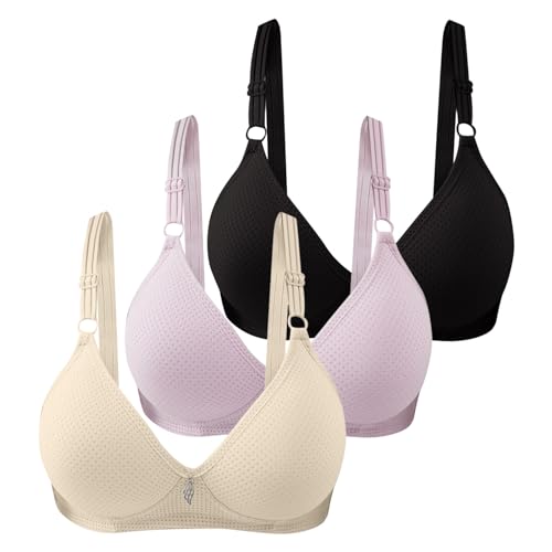 3er Pack BHS Damen Ohne Bügel Push Up BH Set Frauen Sexy Bustier Crop Top Sport-BHS Trainings-BH mit verstellbarem für Alltag Yoga Fitness Sport Outdoor von Generic