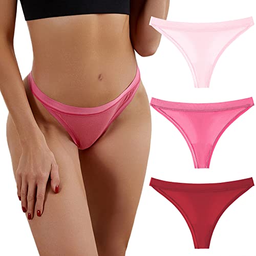 3er Pack Baumwolle String Tanga Damen Sexy T-zurück Dessous String Tanga Unterwäsche Frauen Atmungsaktiv Thong Seamless Slips Hipster Höschen Geschenk für Freundin Rosa M 3er Pack Baumwolle String Tanga Damen Sexy T-zurück Dessous String Tanga Unterwäsche Frauen Atmungsaktiv Thong Seamless Slips Hipster Höschen Geschenk für Freundin Rosa M von Generic