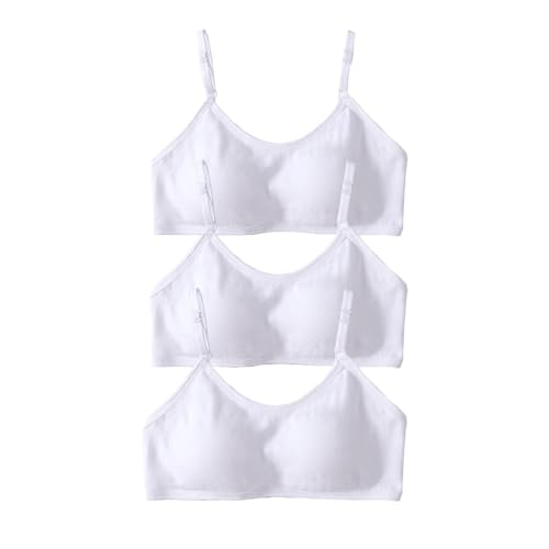 3er-Pack Mädchen-BHS Für Teenager Baumwolle Bustier Unterwäsche Mit Fest Gepolsterte Trägertop Komfort Training BHS Alter Von 10–16 Jahren von Generic