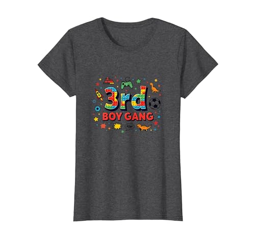 3rd Boy Gang: Verspieltes Abenteuer für Junge Entdecker T-Shirt, Damen, Anthrazit Meliert, XS 3rd Boy Gang: Verspieltes Abenteuer für Junge Entdecker T-Shirt, Damen, Anthrazit Meliert, XS von Generic