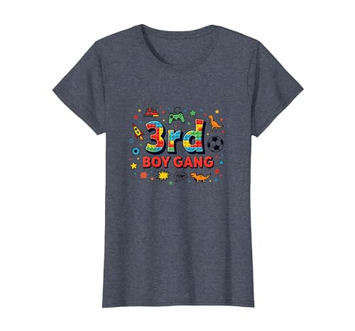 3rd Boy Gang: Verspieltes Abenteuer für Junge Entdecker T-Shirt, Damen, Blau Meliert, XS 3rd Boy Gang: Verspieltes Abenteuer für Junge Entdecker T-Shirt, Damen, Blau Meliert, XS von Generic