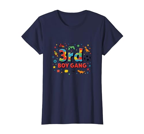 3rd Boy Gang: Verspieltes Abenteuer für Junge Entdecker T-Shirt, Damen, Marineblau, XS 3rd Boy Gang: Verspieltes Abenteuer für Junge Entdecker T-Shirt, Damen, Marineblau, XS von Generic