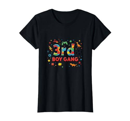3rd Boy Gang: Verspieltes Abenteuer für Junge Entdecker T-Shirt, Damen, Schwarz, XS 3rd Boy Gang: Verspieltes Abenteuer für Junge Entdecker T-Shirt, Damen, Schwarz, XS von Generic