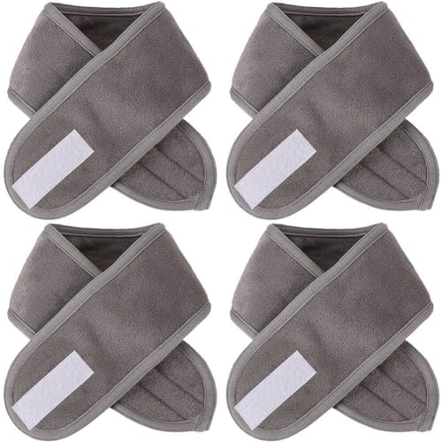 4 Pcs Spa Gesichtsschild Kopfband Wrap Make -up Stirnband Verstellbares Handtuch Für Gesichtswaschen, Dusche, Make -up, Sport, Yoga von Generic